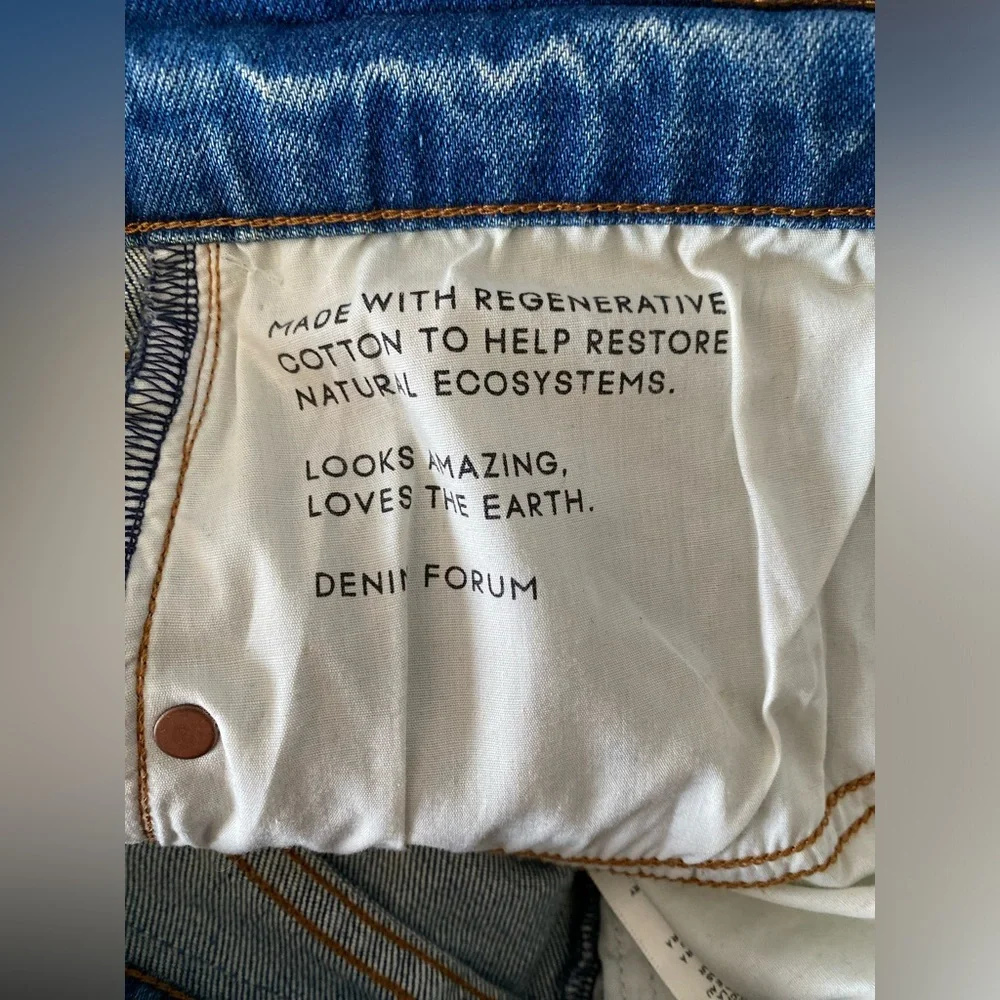 Denim Forum Aritzia The Arlo High Rise Straight 28L Jeans Buttonfly Size 30 - Picture 9 of 11
